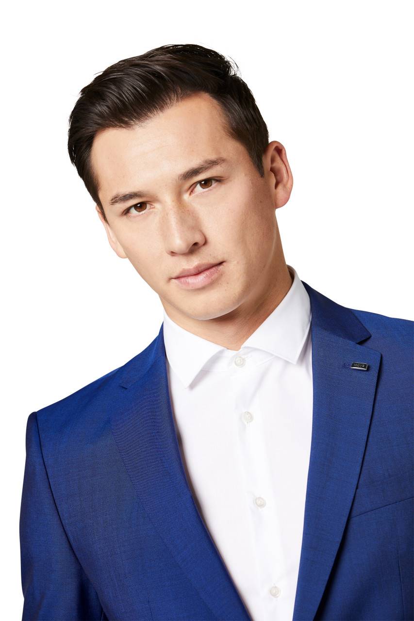 Digel Abito digel drop quattro corto slim fit blu marine lana marzotto super 100's Offerte