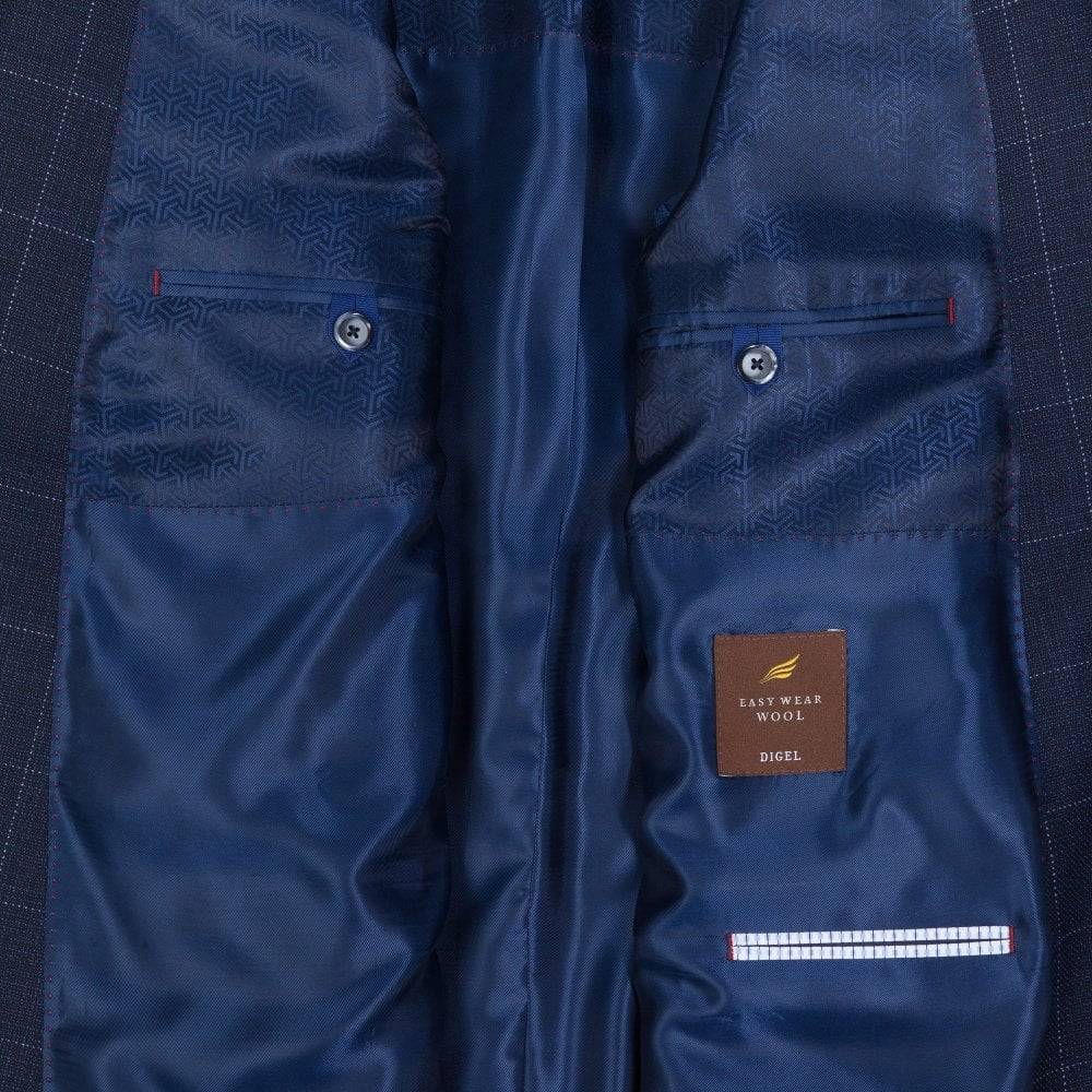 Digel Giacca blu a quadri digel drop quattro corto Vendita