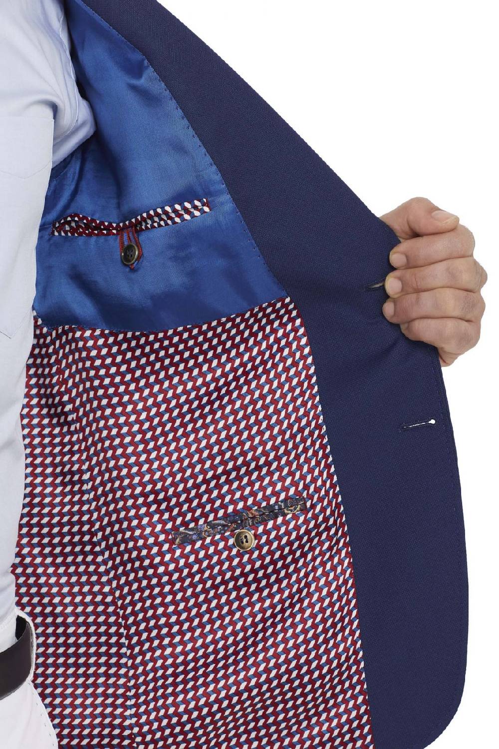 Digel Giacca blu marine digel in pura lana vergine marzotto con tasche a toppa Qualità Garantita