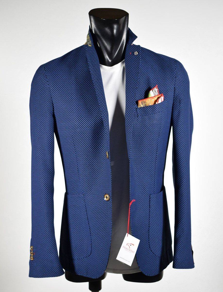 Falko Rosso Giacca blu sfoderata slim fit misto viscosa made in italy Negozi Online