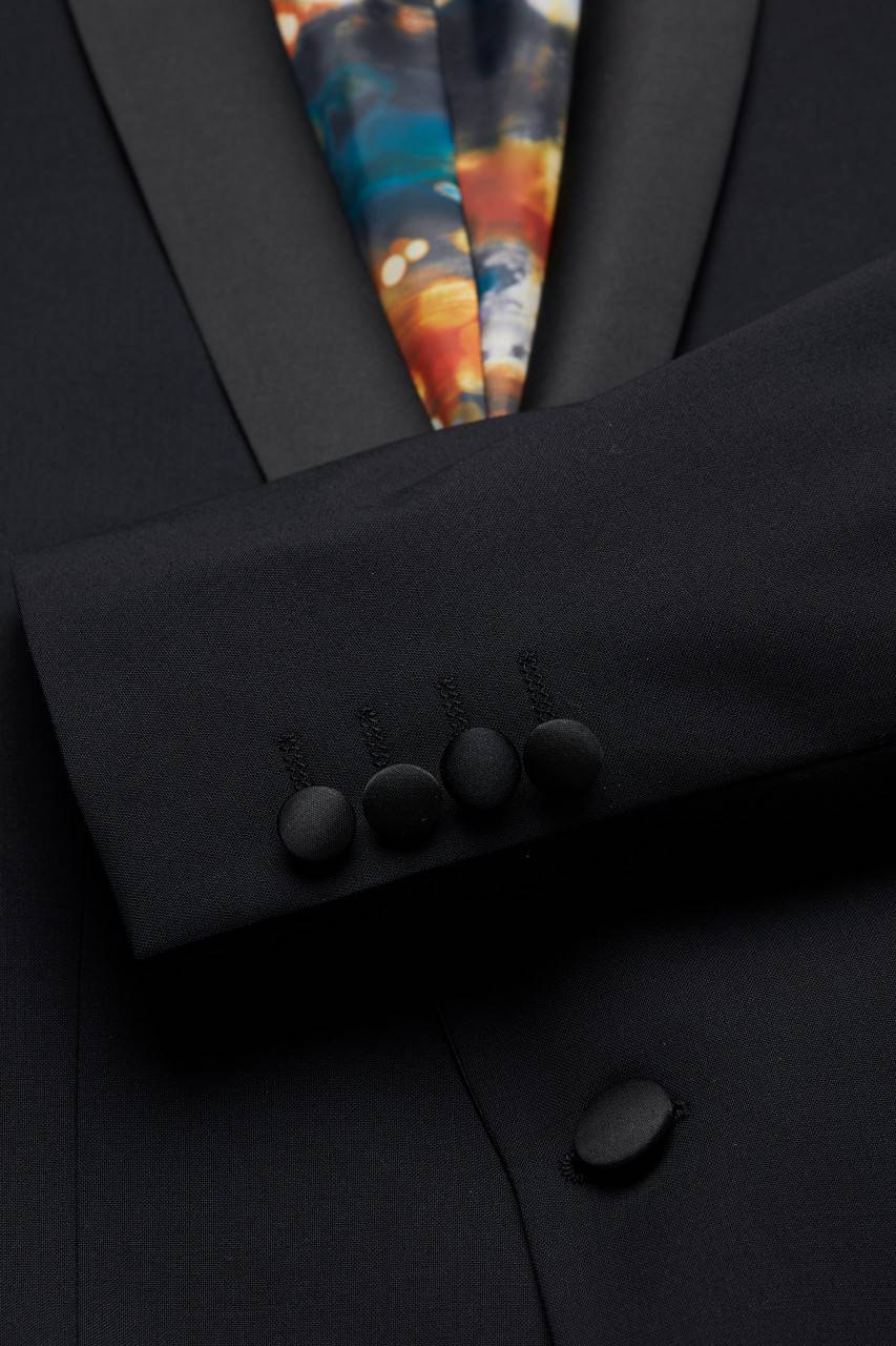 Digel Giacca blazer smoking digel nero slim fit collo a scialle Shopping Online
