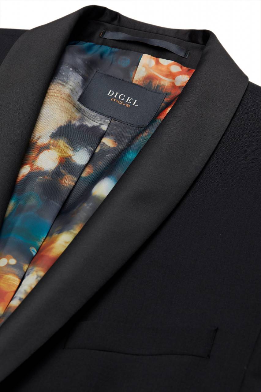 Digel Giacca blazer smoking digel nero slim fit collo a scialle Shopping Online