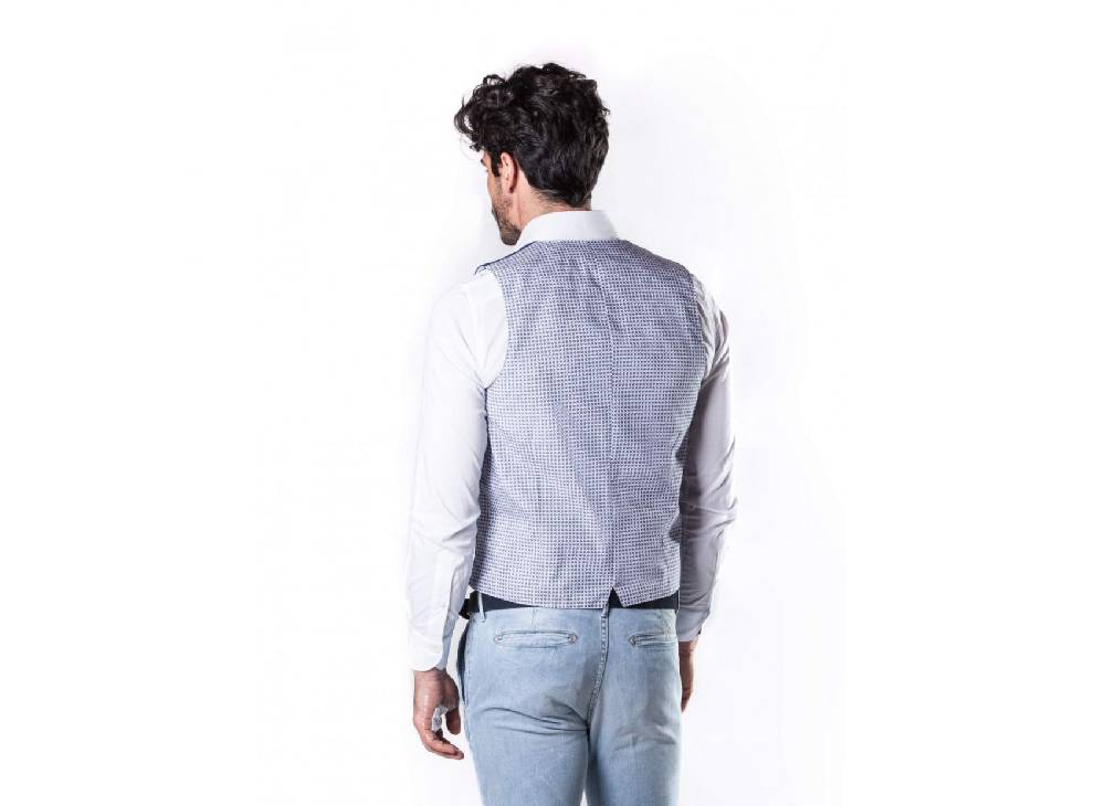 John Barritt Gilet azzurro john barritt in puro cotone Sottocosto