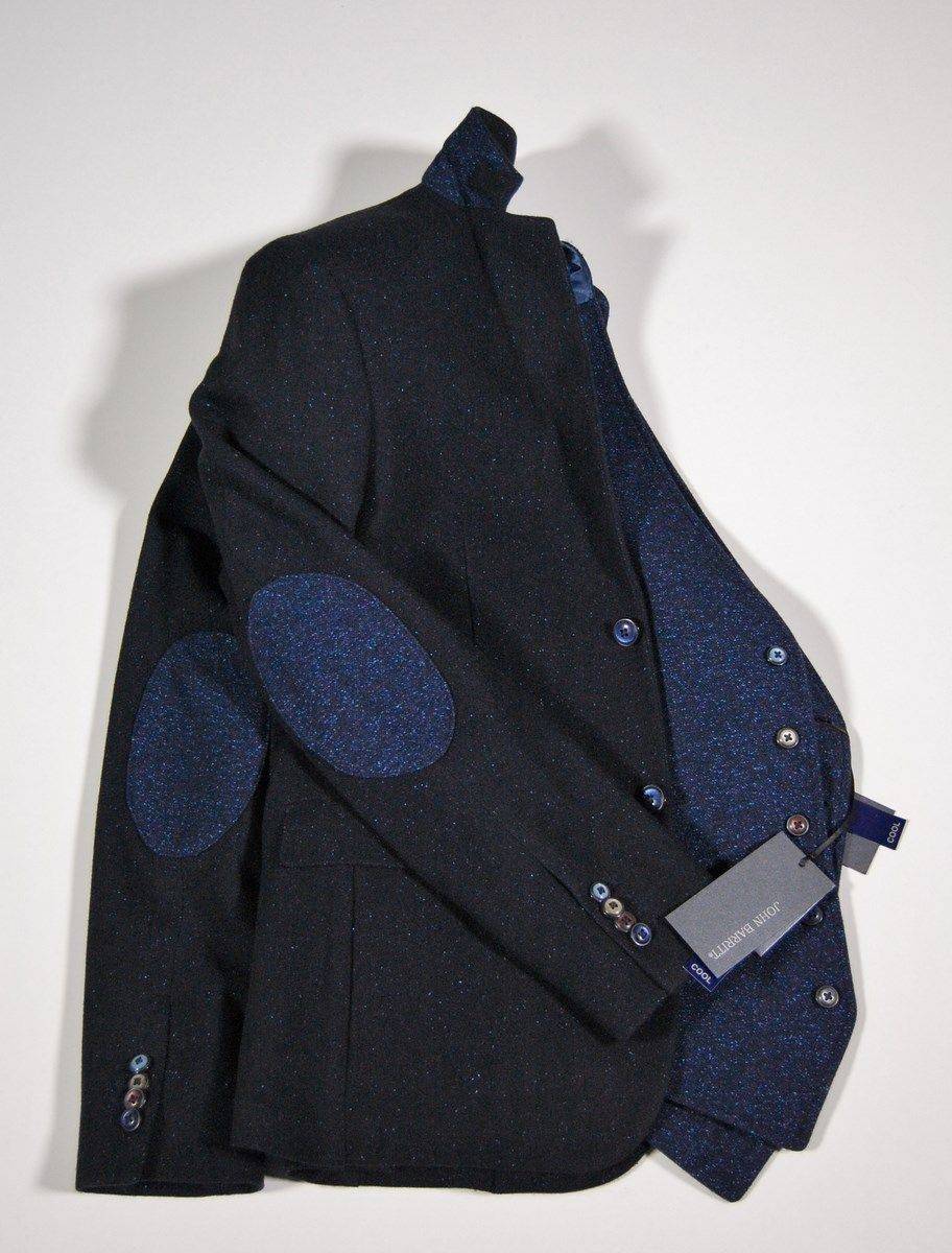 John Barritt Giacca slim fit blu john barritt in lana e seta sfoderata Economico