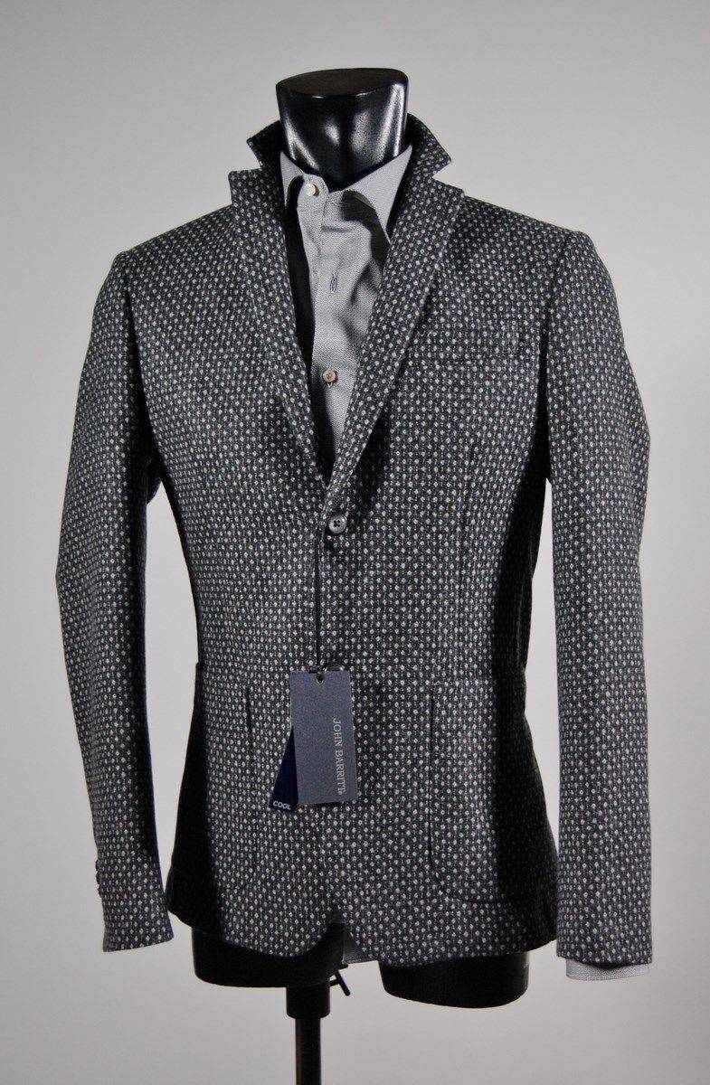 John Barritt Giacca slim fit john barritt grigia lana cashmere