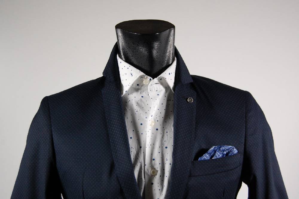 Falko Rosso Giacca in cotone stretch slim fit falko rosso sfoderata micro disegno in tre colori Saldi