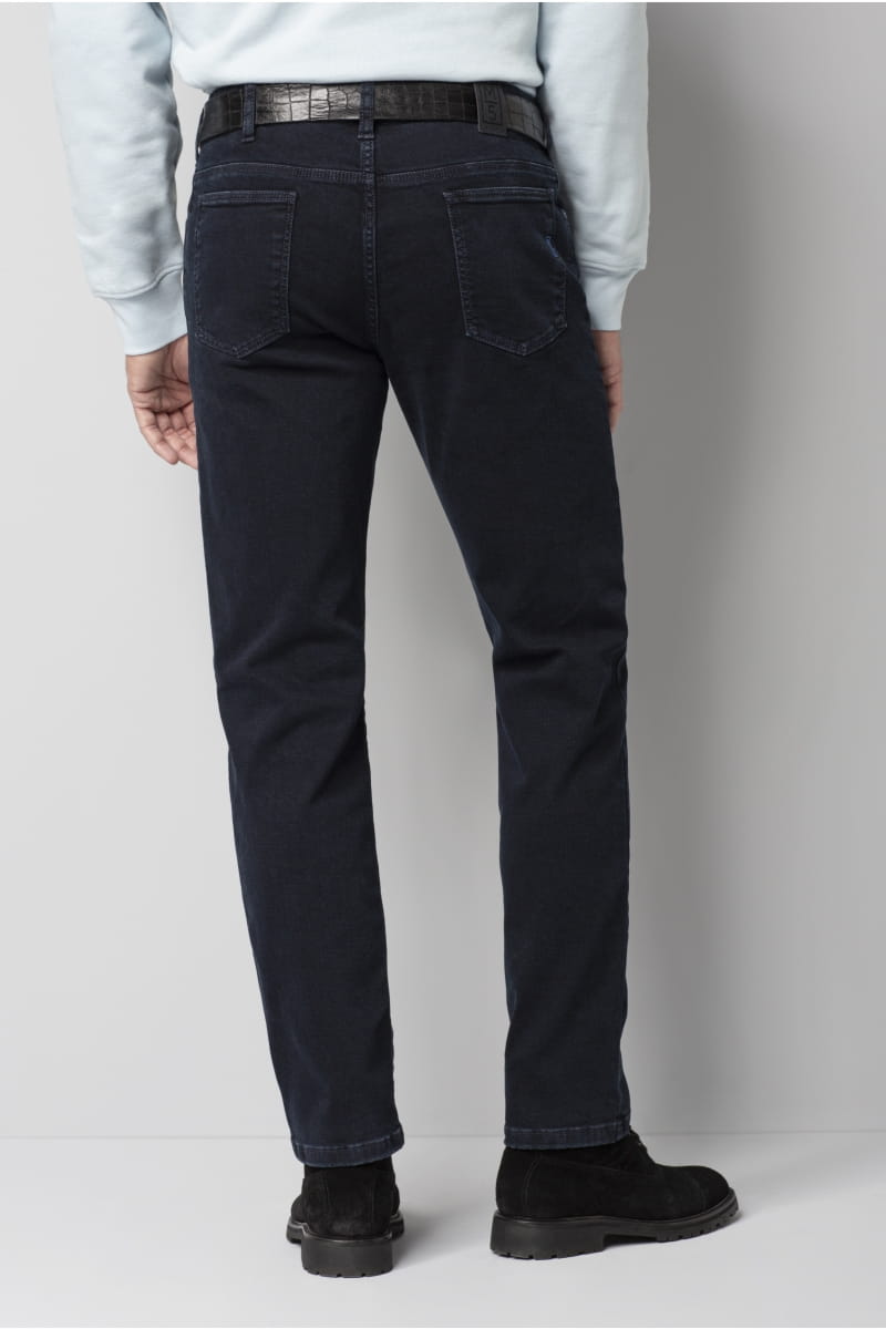 Meyer Jeans blu stone washed regular fit denim stretch bio m5 Vendita Economica