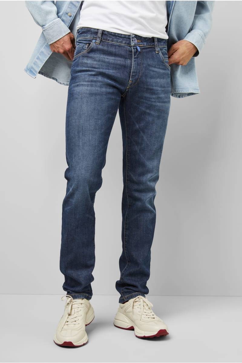 Meyer Jeans slim fit denim blu scuro vintage m5 by meyer