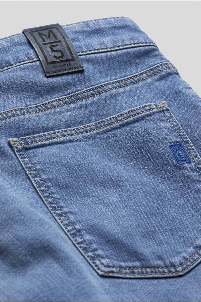 Meyer Jeans slim fit denim chiaro stone washed m5 by meyer Vendite Flash