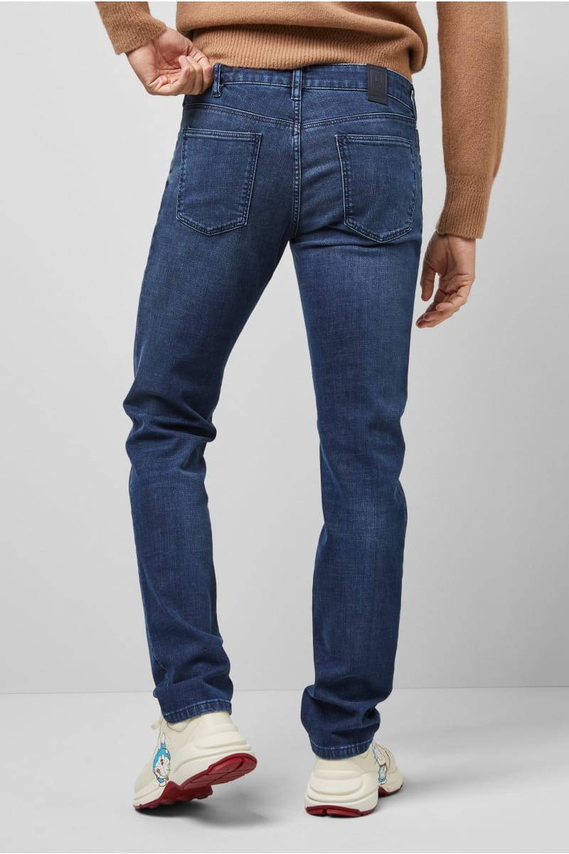 Meyer Jeans slim fit blu scuro stone washed m5 by meyer Negozio