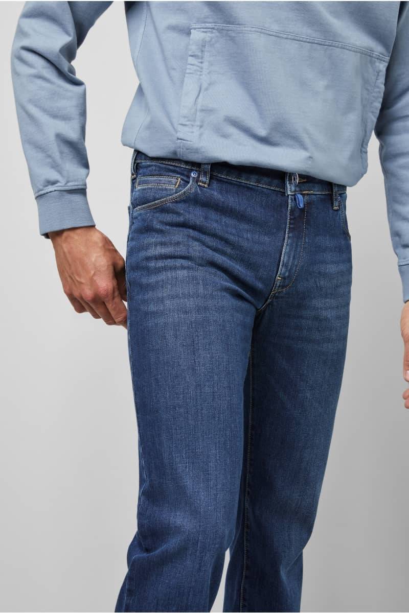 Meyer Jeans blu stone washed denim autentico regular fit m5 by meyer Nuova