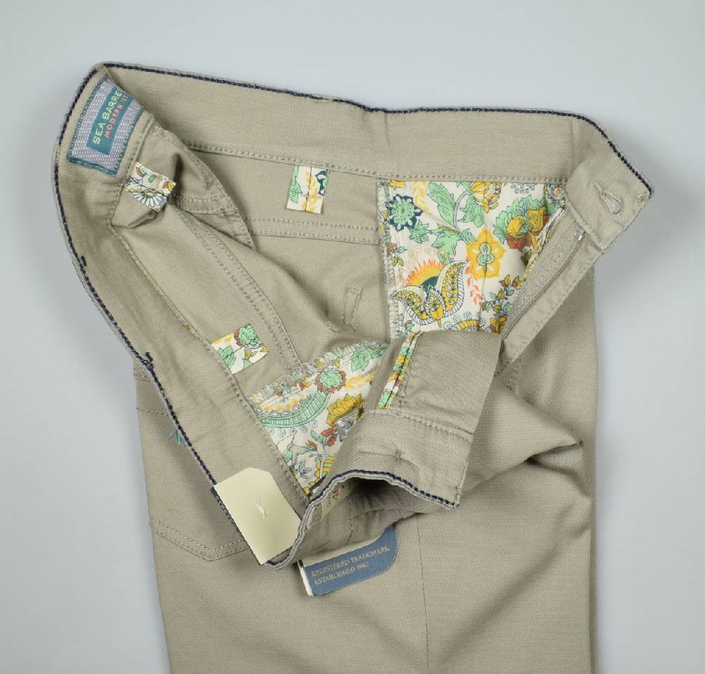 Sea Barrier Jeans cinque tasche beige in cotone stretch modern fit Qualità