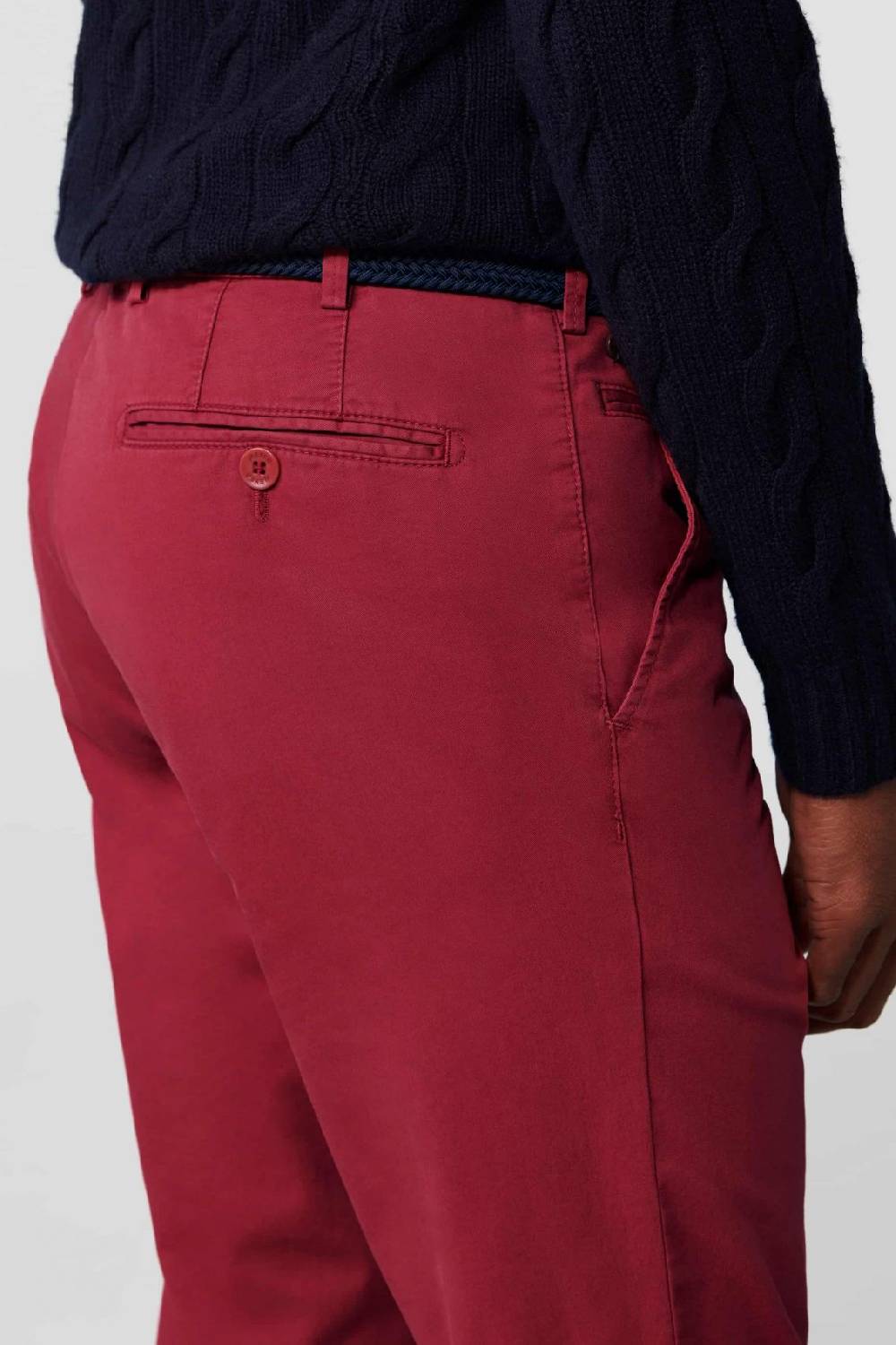 Meyer Pantalone rosso meyer cotone bio stretch modern fit Negozi Online