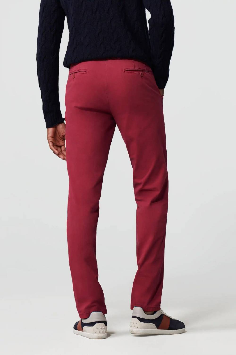 Meyer Pantalone rosso meyer cotone bio stretch modern fit Negozi Online