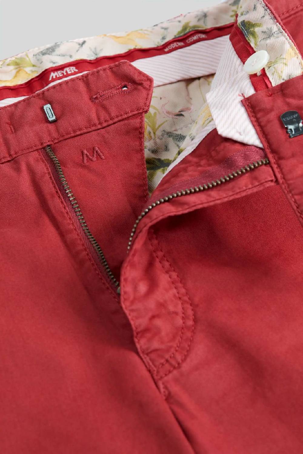 Meyer Pantalone rosso meyer cotone bio stretch modern fit Negozi Online