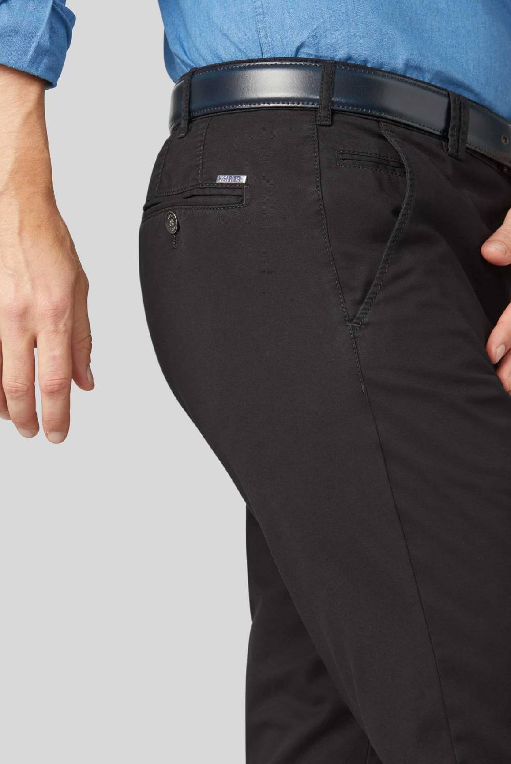 Meyer Pantalone nero meyer cotone bio stretch modern fit Acquista Ora