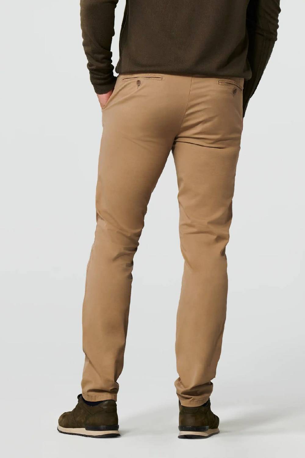 Meyer Pantalone color cammello meyer cotone bio stretch modern fit Consegna Veloce