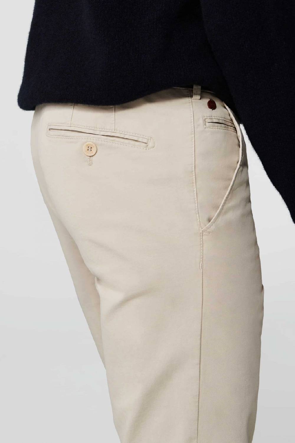 Meyer Pantalone beige meyer cotone bio stretch modern fit Promozione Limitata