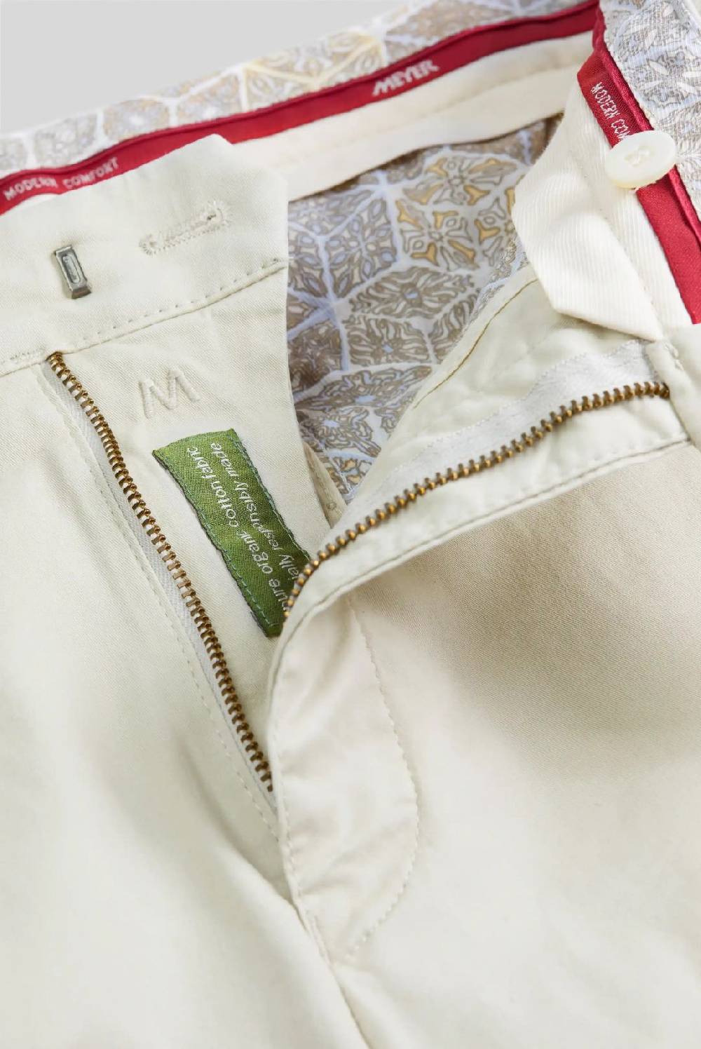Meyer Pantalone beige meyer cotone bio stretch modern fit Promozione Limitata