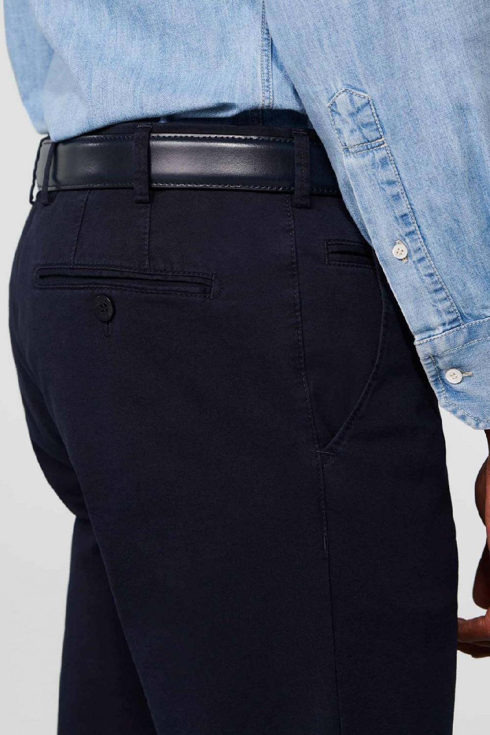 Meyer Pantalone blu meyer cotone bio stretch modern fit Fino Al -60%