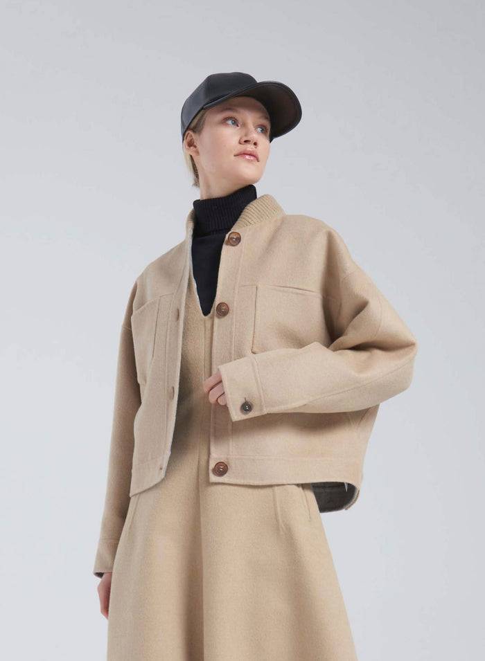 Lorena Antoniazzi BOMBER IN LANA E ANGORA Sconto