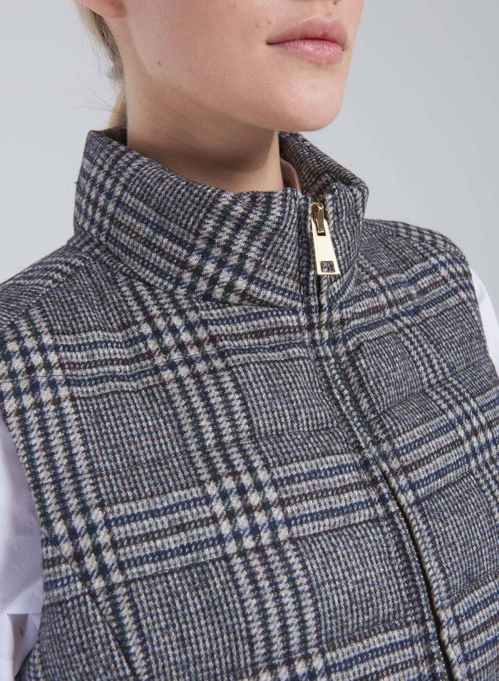 Lorena Antoniazzi GILET IMBOTTITO IN LANA E ALPACA In Saldo