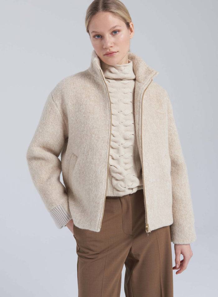 Lorena Antoniazzi BOMBER IN ALPACA E LANA Promozione