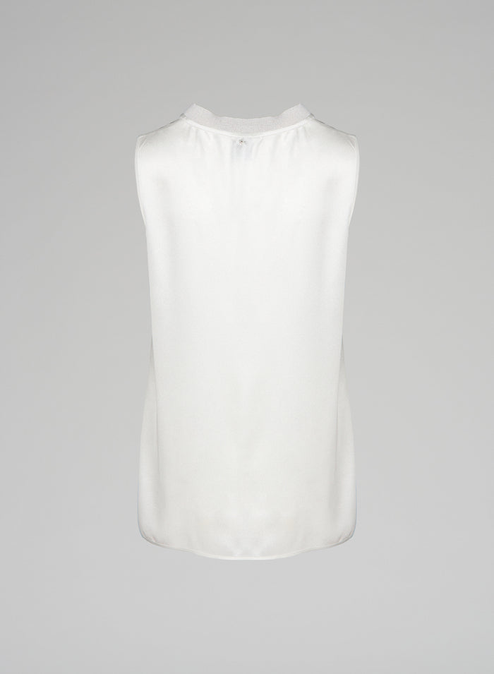 Lorena Antoniazzi TOP IN TWILL DI SETA Outlet