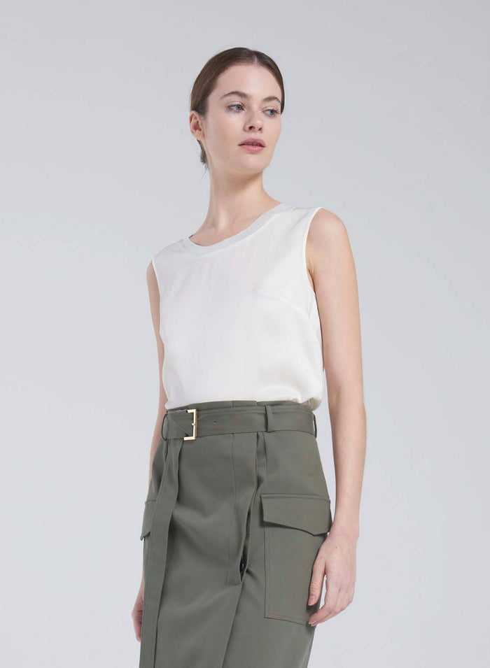 Lorena Antoniazzi TOP IN TWILL DI SETA Outlet