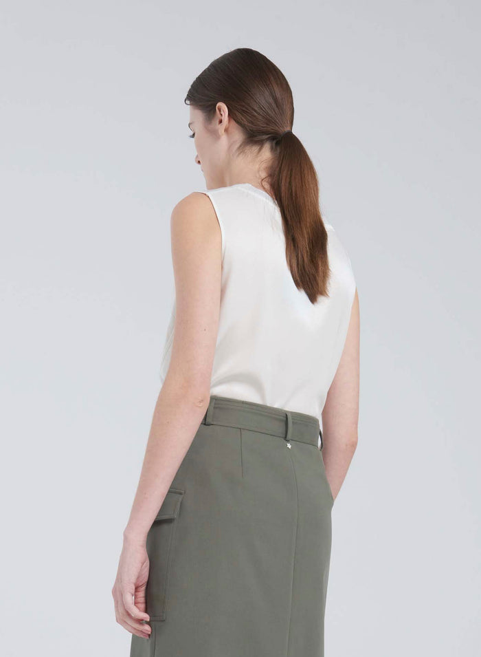 Lorena Antoniazzi TOP IN TWILL DI SETA Outlet