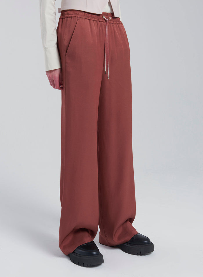 Lorena Antoniazzi PANTALONI IN TWILL DI SETA Spedizione Gratuita
