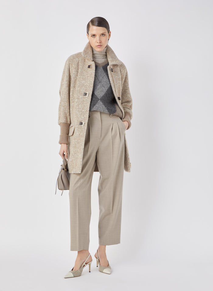 Lorena Antoniazzi PANTALONE IN TELA MELANGE STRETCH Negozi Online
