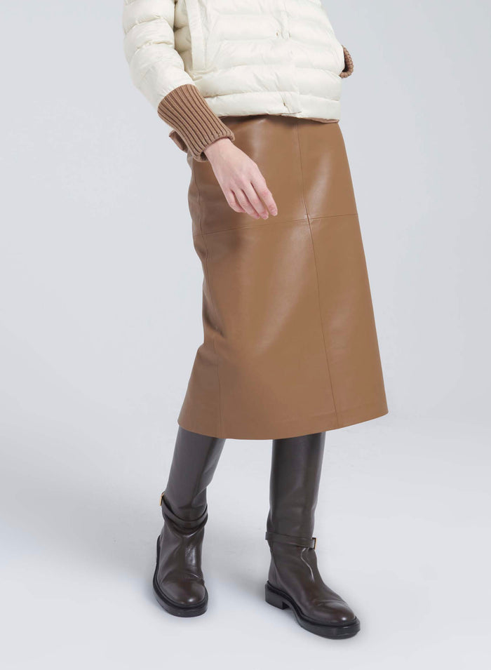 Lorena Antoniazzi GONNA MIDI IN NAPPA Saldi Di Fabbrica