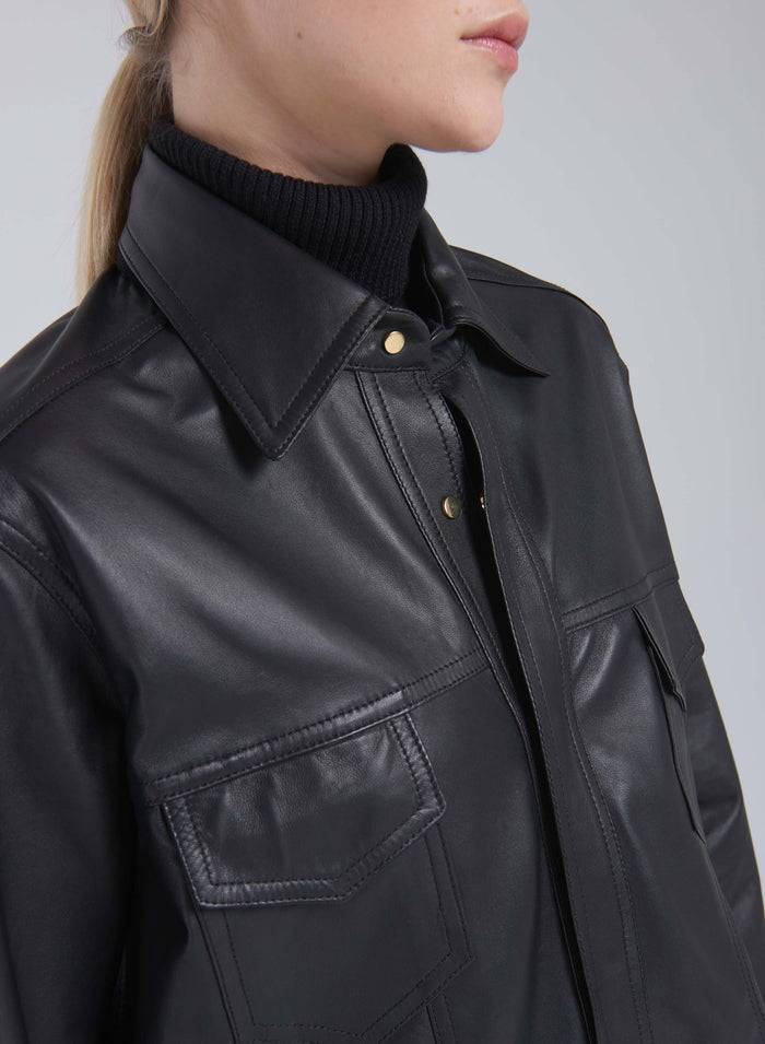Lorena Antoniazzi CAMICIA IN PELLE Offerta