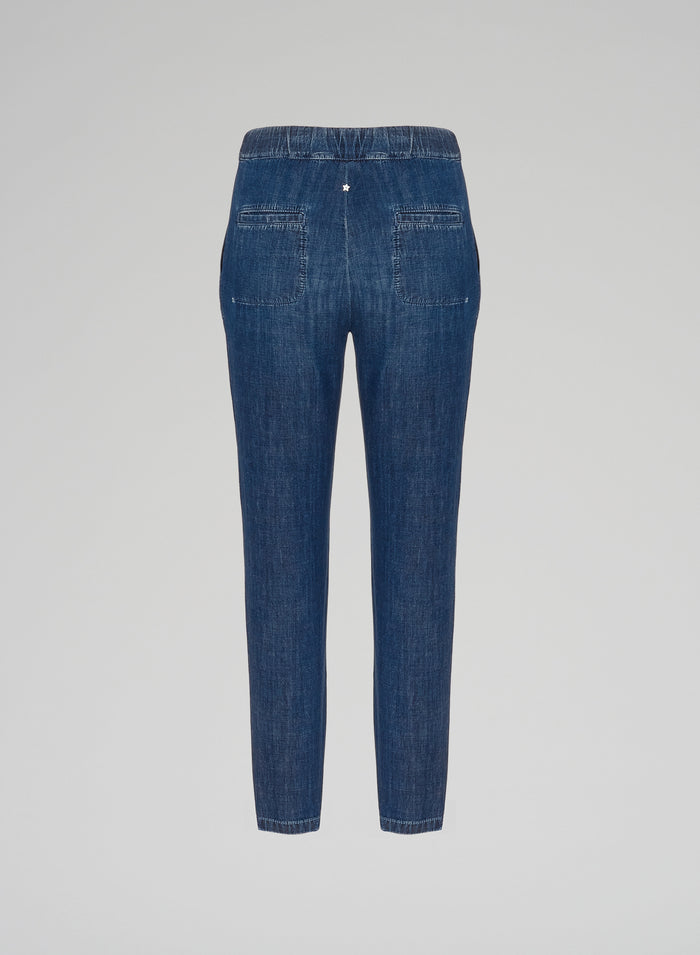 Lorena Antoniazzi JOGGERS IN DENIM Qualità Garantita
