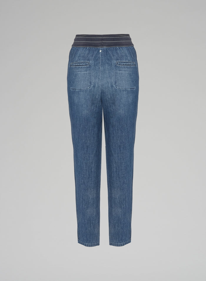 Lorena Antoniazzi JOGGERS IN DENIM Negozi Online