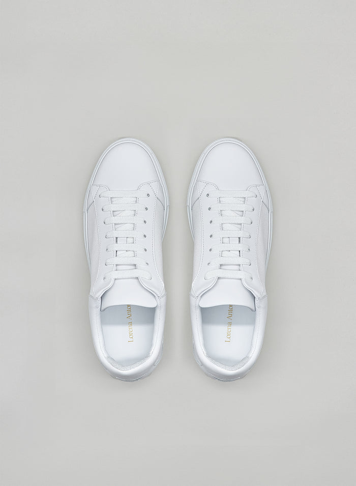 Lorena Antoniazzi SNEAKERS IN PELLE E COTONE Offerta