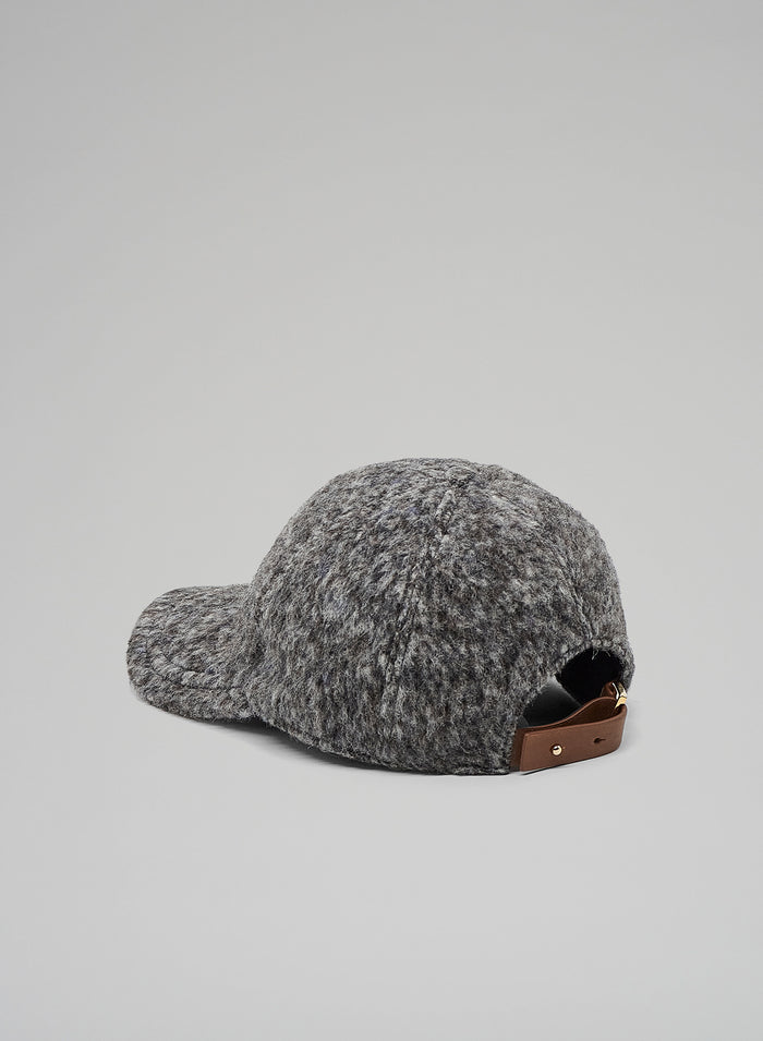 Lorena Antoniazzi BASEBALL CAP IN ALPACA E LANA Vendita Calda