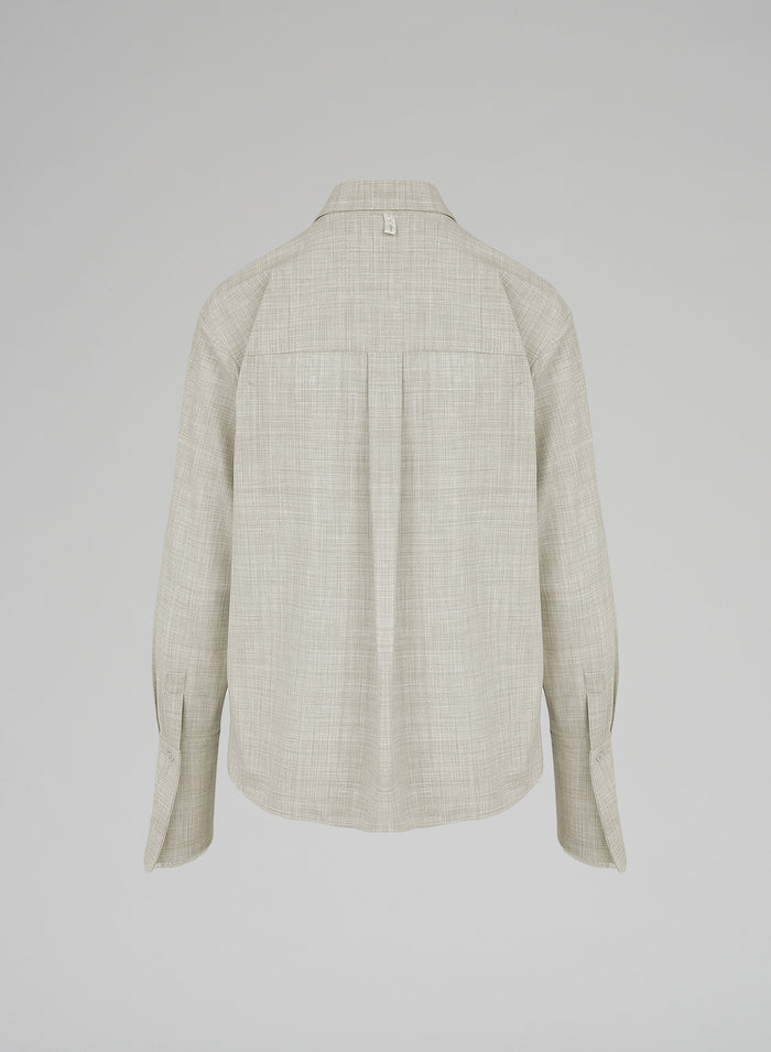 Lorena Antoniazzi CAMICIA IN LANA MELANGE Negozio