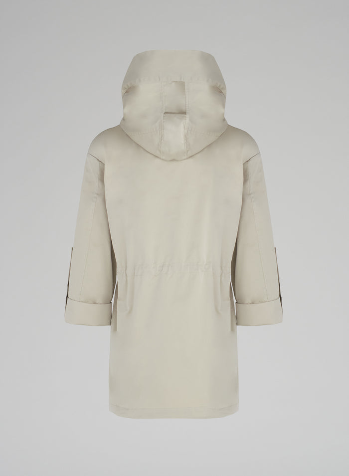 Lorena Antoniazzi PARKA IN NYLON CON CAPPUCCIO Nuova