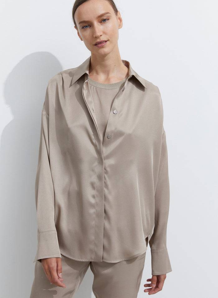 Lorena Antoniazzi CAMICIA IN TWILL DI SETA Spedizione Gratuita