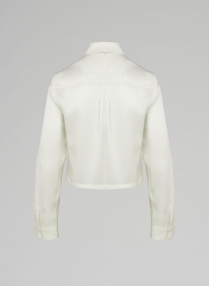Lorena Antoniazzi BLUSA IN TWILL DI SETA Sconto