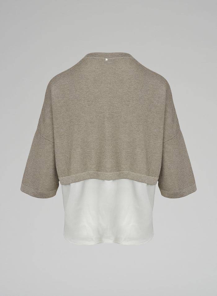 Lorena Antoniazzi MAGLIA CON CAMICIA Saldi Di Fabbrica