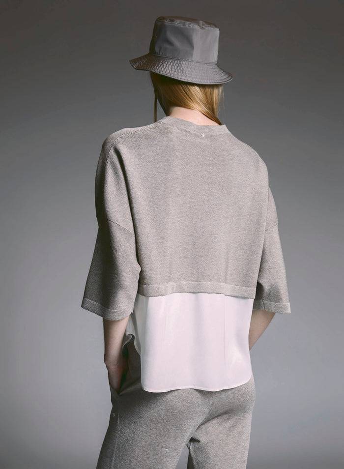 Lorena Antoniazzi MAGLIA CON CAMICIA Saldi Di Fabbrica