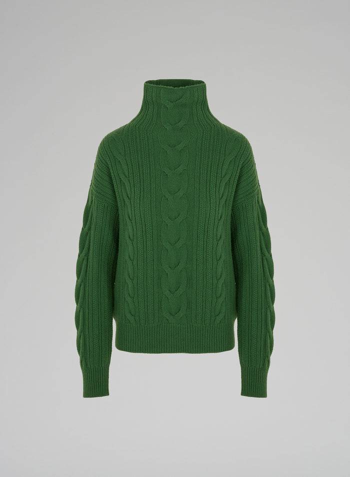 Lorena Antoniazzi MAGLIA COLLO ALTO A TRECCE