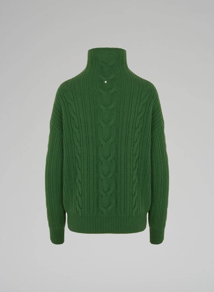 Lorena Antoniazzi MAGLIA COLLO ALTO A TRECCE Sconti VIP