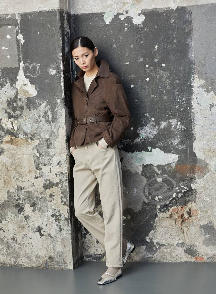 Lorena Antoniazzi GIACCA IN CAMOSCIO ACQUISTA ORA