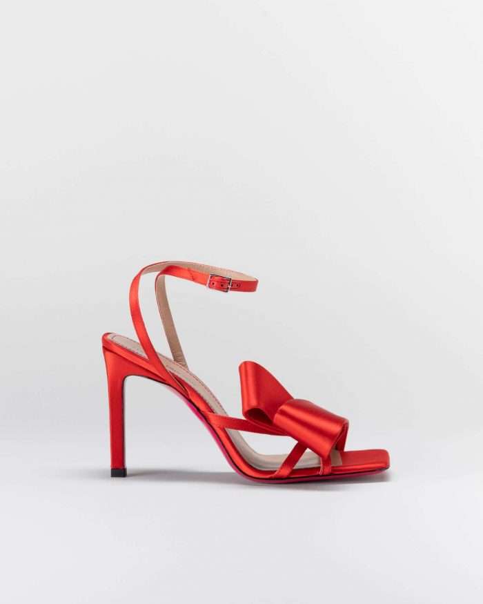 LUCIANO PADOVAN FLAKE LINE SANDALO NORA RASO ROSSO Spedizione Gratuita