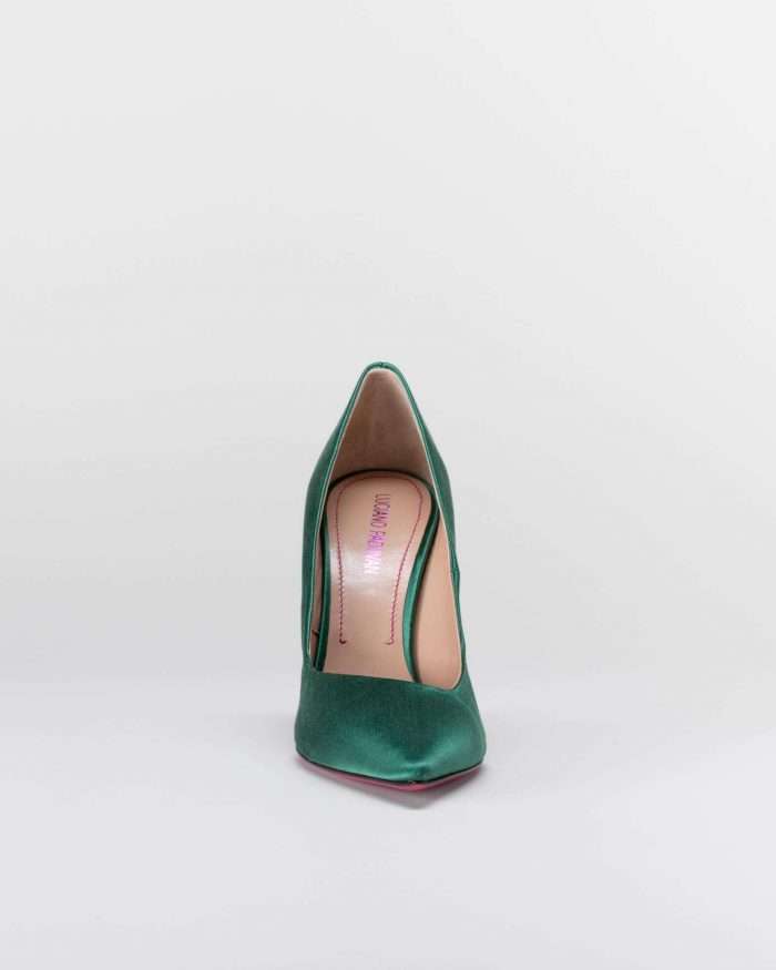 LUCIANO PADOVAN SIMPLE LINE DÉCOLLETÉ ROBIN RASO VERDE Affare Del Giorno