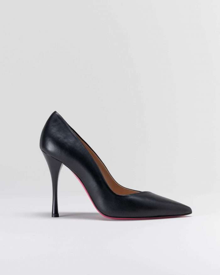 LUCIANO PADOVAN SIMPLE LINE DÉCOLLETÉ ROBIN PELLE NERO Sottocosto